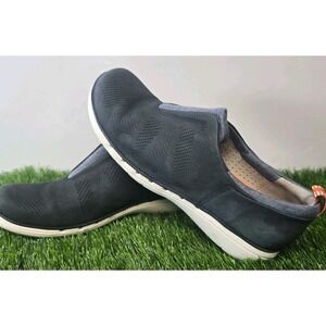 Clarks Unstructured Womens Spirit Slip On Navy White Shoes Size 9.5 Fast Ship